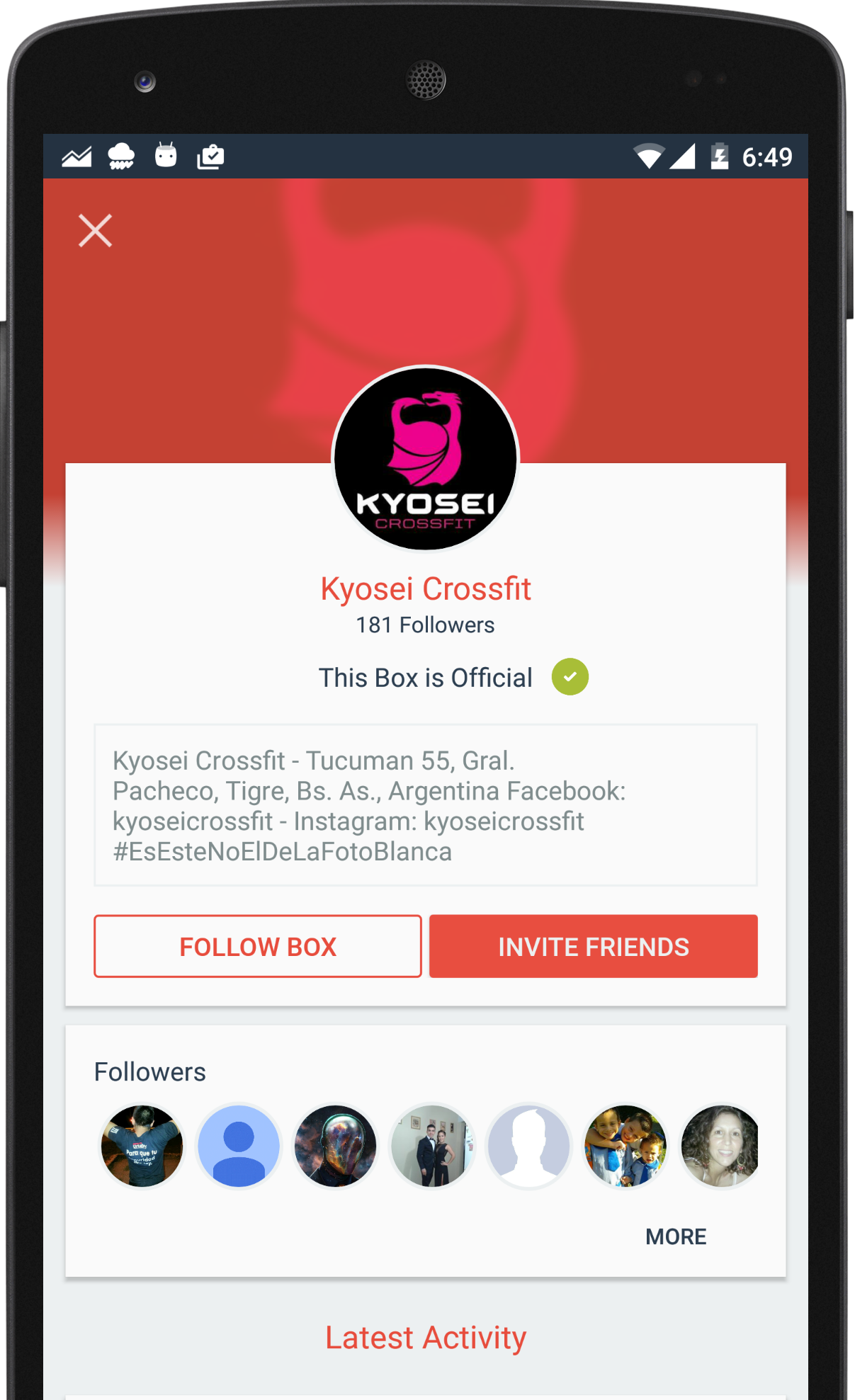 WODBook - Box Profile