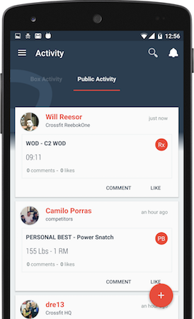 WODBook - Social feed