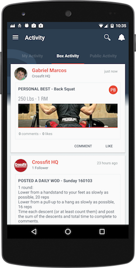WODBook - Your Box activity