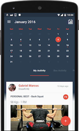 WODBook - Scores calendar