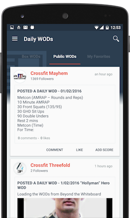 WODBook - Wods feed